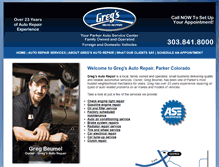 Tablet Screenshot of gregsautorepair.com